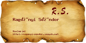 Ragányi Sándor névjegykártya
